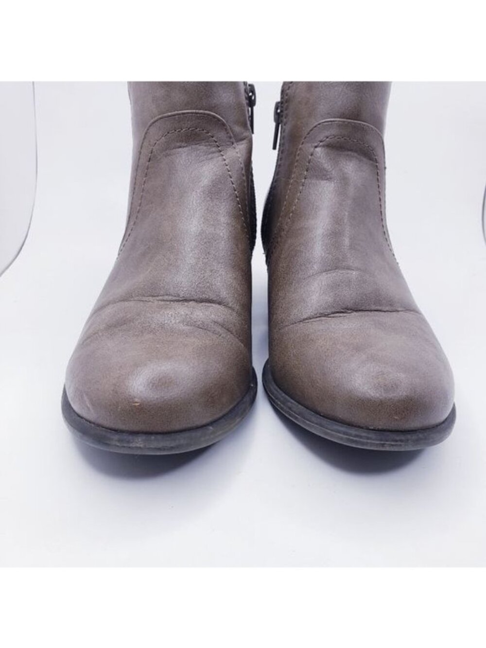 Unisa Unpatsie Brown Faux Leather Zip Up Ankle Booties Women's Size 7.5 - Picture 5 of 13